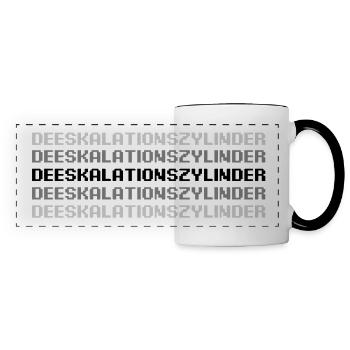 Deeskalationszylinder - Panoramatasse - Weiß/Schwarz - Vorne