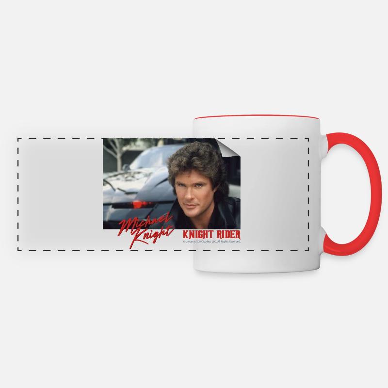 Kight Rider Michael Knight - Panoramic Mug - white/red