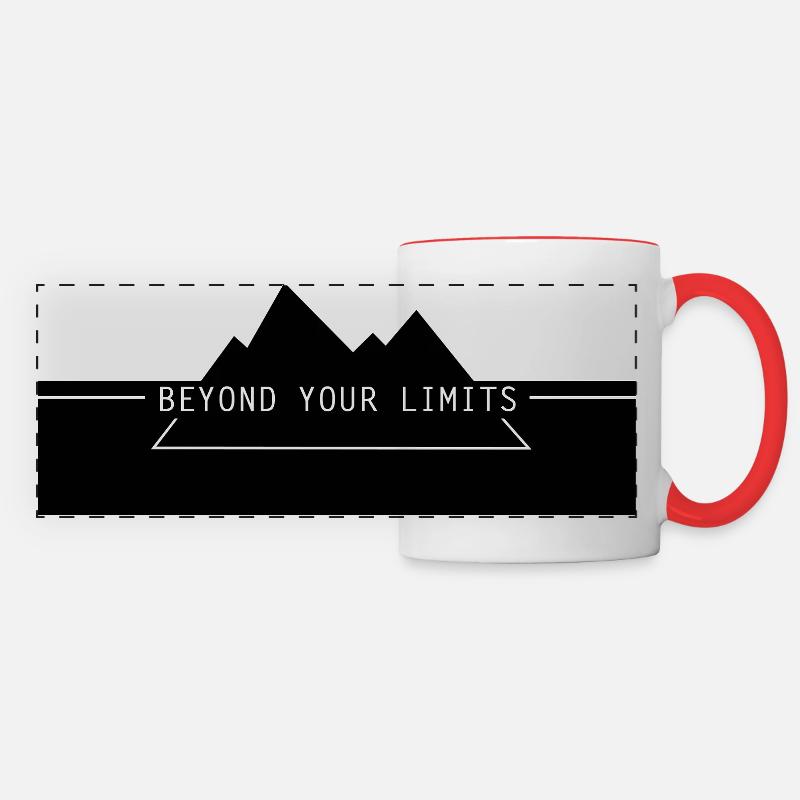 Beyond your limits - Panoramic Mug - white/red