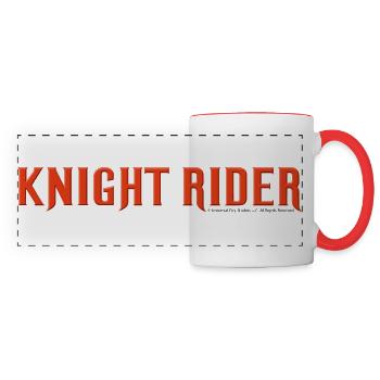 Knight Rider Logo Rouge - Mug panoramique contrasté et blanc - blanc/rouge - Devant