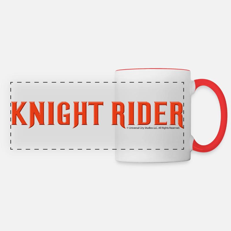 Knight Rider Logo Red - Panoramic Mug - white/red