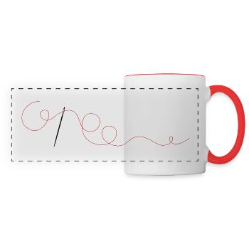 Needle and thread - Panoramic Mug - white/red - Front