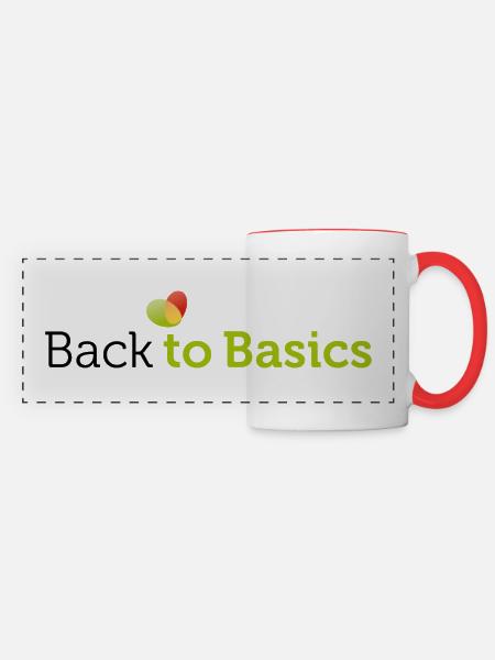 Back to Basics - Panoramatasse - Weiß/Rot
