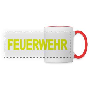 FEUERWEHR ohne Rahmen - Freiwillige Feuerwehr FW01 - Panoramatasse - Weiß/Rot - Vorne