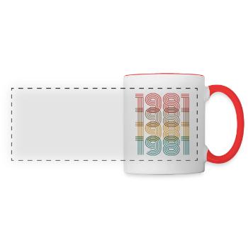 vintage 1981 - Panoramic Mug - white/red - Front