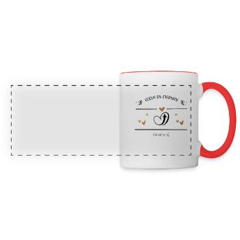 Christian Design Focus on eternity - Panoramic Mug - white/red - Front
