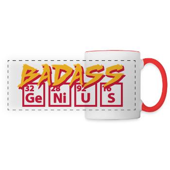 Badass Genius - Panoramatasse - Weiß/Rot - Vorne