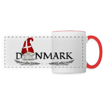 Danmark - Gnome - Nisse - Danemark - Mug panoramique contrasté et blanc - blanc/rouge - Devant