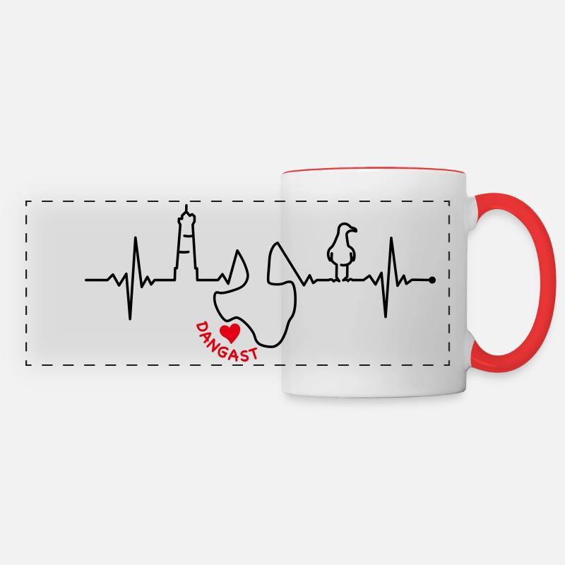 J’adore Dangast - Mug panoramique contrasté et blanc - blanc/rouge