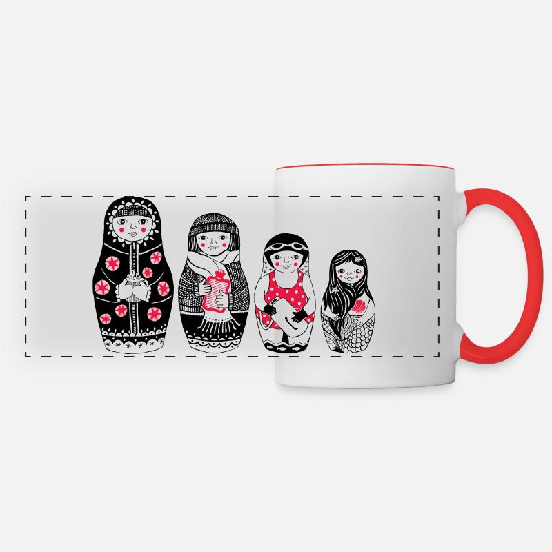 Inside A Winter Swimmer - Panoramic Mug - white/red
