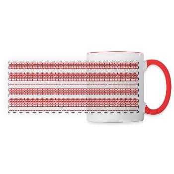 Hidden Message Mug I Love You Gift - Panoramic Mug - white/red - Front