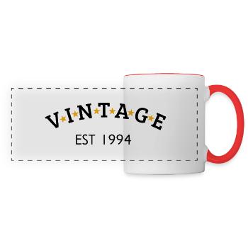 Vintage est 1994 - Mug panoramique contrasté et blanc - blanc/rouge - Devant