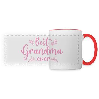 Best grandma ever. - Panoramic Mug - white/red - Front