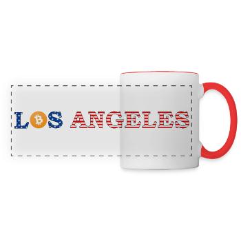 Bitcoin Los Angeles - Panoramic Mug - white/red - Front