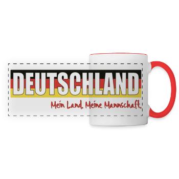Deutschland - Mein Land - Meine Mannschaft - Panoramatasse - Weiß/Rot - Vorne