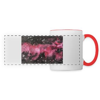 Galaxy Nebula Galaxy Nebula Nerd Astronomy space - Panoramic Mug - white/red - Front