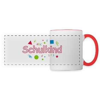 Schulkind Einschulung 1. Klasse Schule Schulanfang - Panoramatasse - Weiß/Rot - Vorne