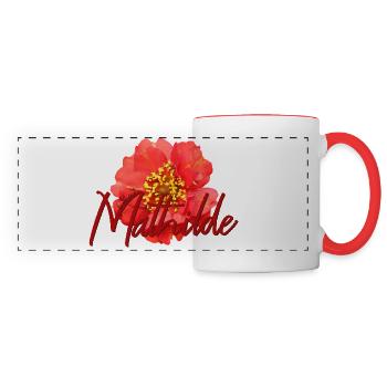 Mathilde - Mug panoramique contrasté et blanc - blanc/rouge - Devant