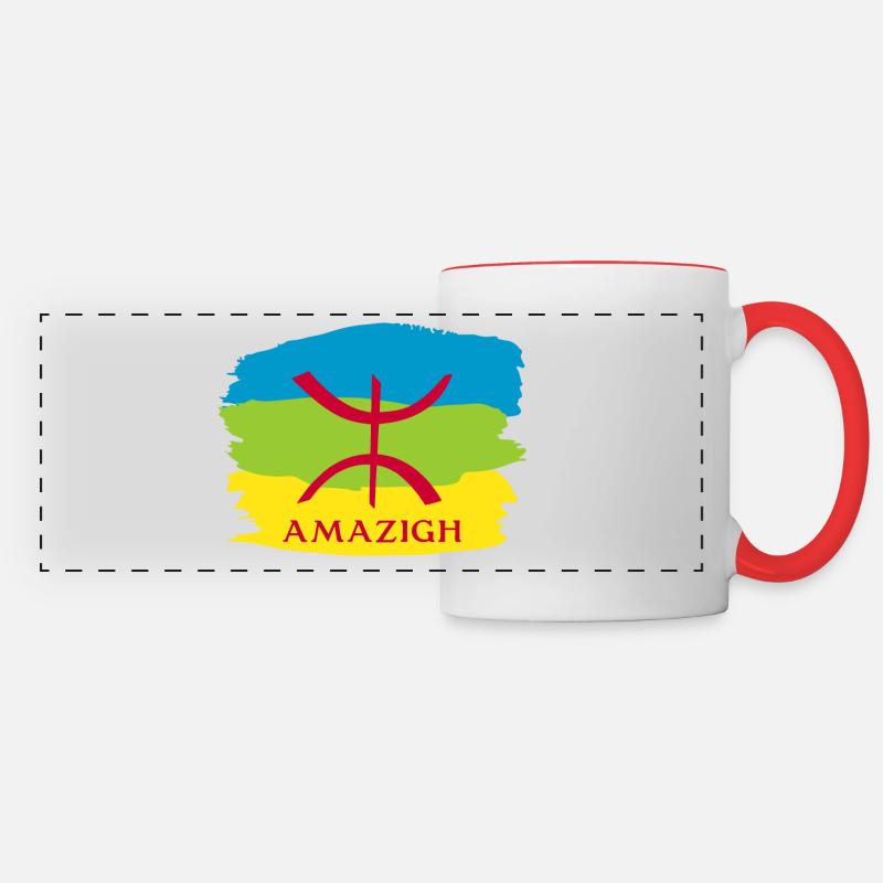 Amazigh Style - Panoramic Mug - white/red