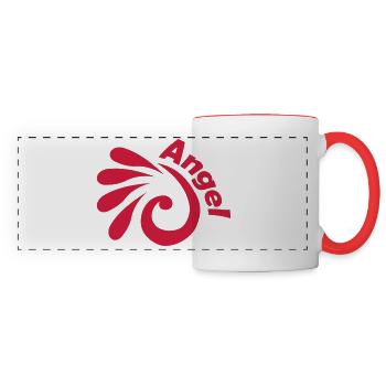 Canne à pêche - Mug panoramique contrasté et blanc - blanc/rouge - Devant