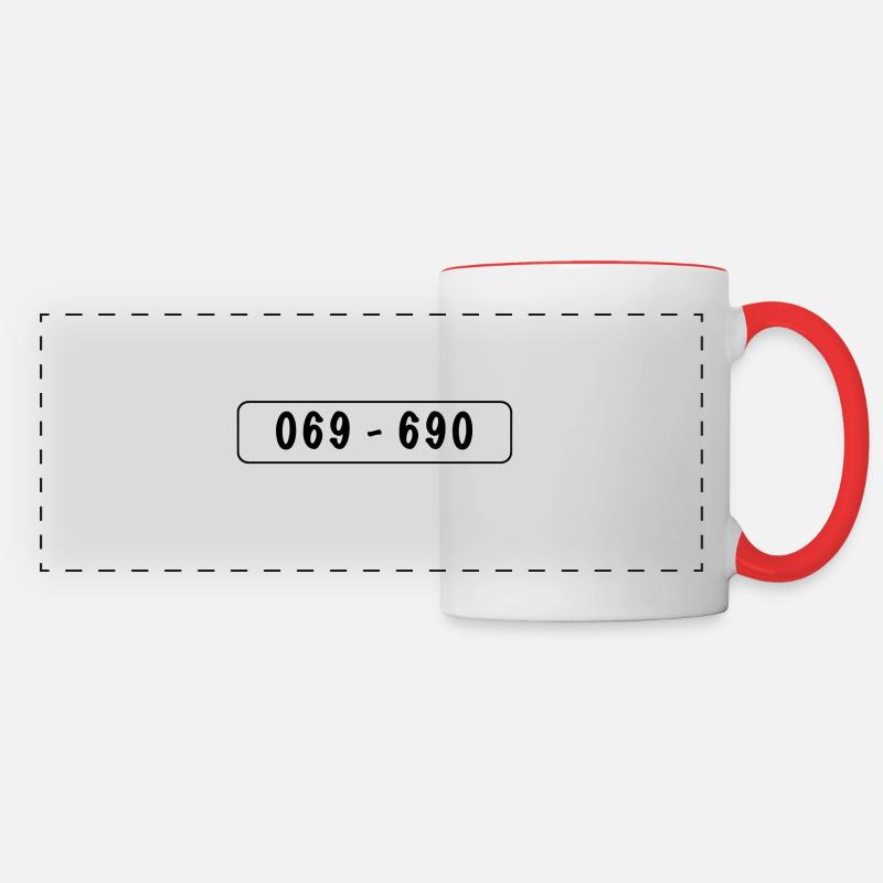 Numéro pour le costume de voleur - Mug panoramique contrasté et blanc - blanc/rouge
