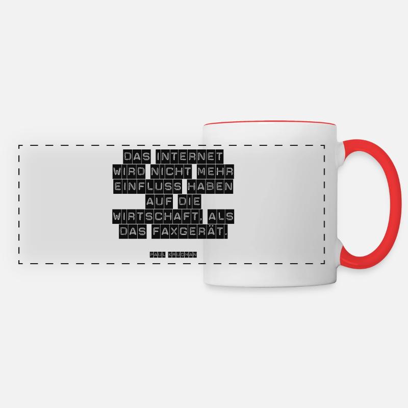 computer zitat gaming internet - Panoramatasse - Weiß/Rot