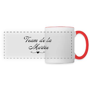Team of The Bride Heart - Panoramic Mug - white/red - Front