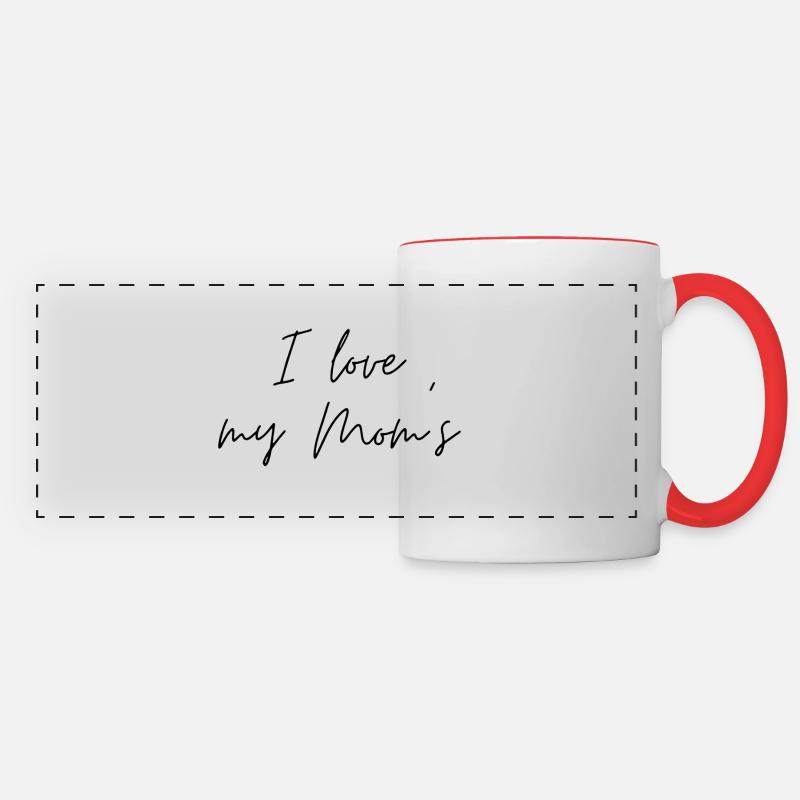 I love my Mom ́s - Panoramic Mug - white/red
