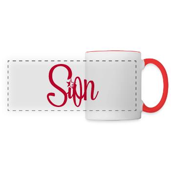 Sion capital of Valais - Panoramic Mug - white/red - Front