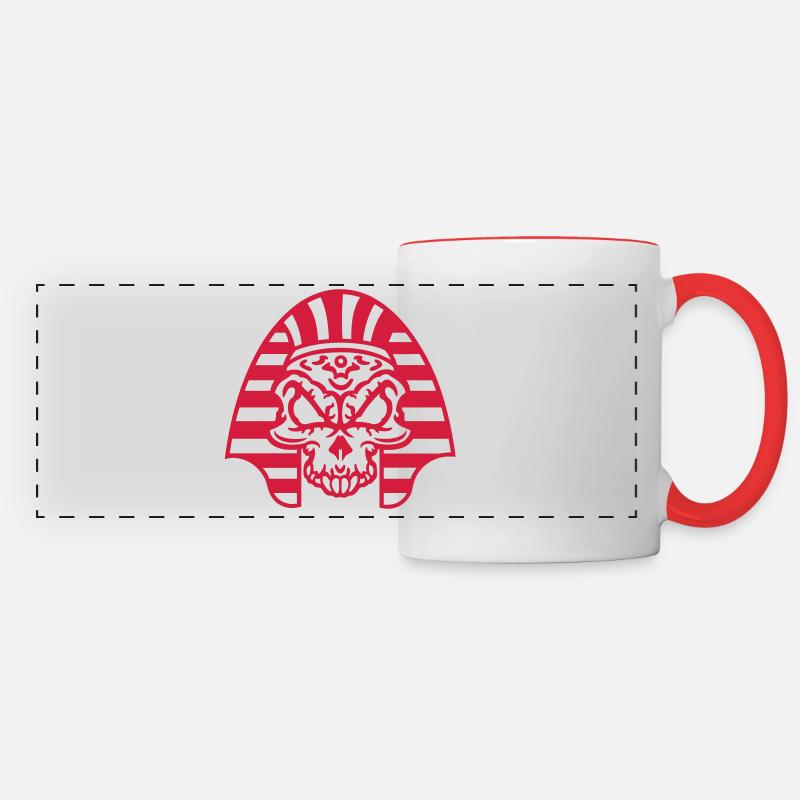 Undead Pharaoh (Skull) 01 - Panoramic Mug - white/red