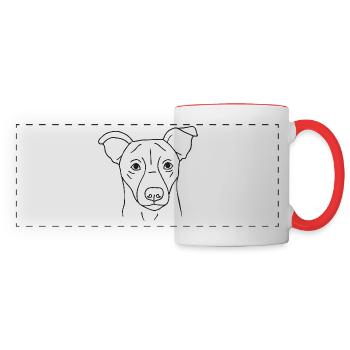 Jack Russell Terrier - Panoramatasse - Weiß/Rot - Vorne