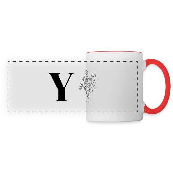 Minimalist Flowers - Panoramic Mug - white/red - Front