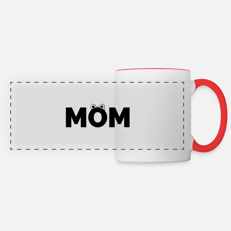 MOM - Maman - Panoramic Mug - white/red