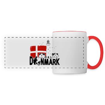 Dänemark Hirtshals Leuchtturm Urlaub - Panoramatasse - Weiß/Rot - Vorne