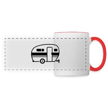 Caravane - Mug panoramique contrasté et blanc - blanc/rouge - Devant