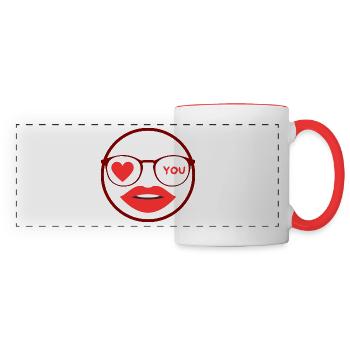 Woman in love - Panoramic Mug - white/red - Front