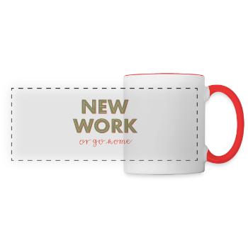 New Work - Panoramatasse - Weiß/Rot - Vorne