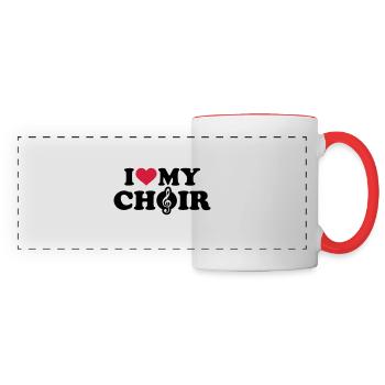 chorale - Mug panoramique contrasté et blanc - blanc/rouge - Devant