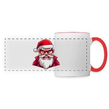 Fun Angry Santa - Panoramic Mug - white/red - Front