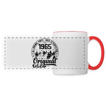 1965 October Original 59 Years Anniversary Gift - Panoramic Mug - white/red - Front