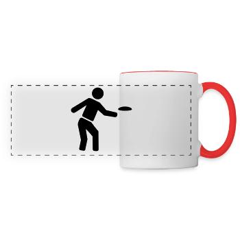 Disc golf - Panoramic Mug - white/red - Front