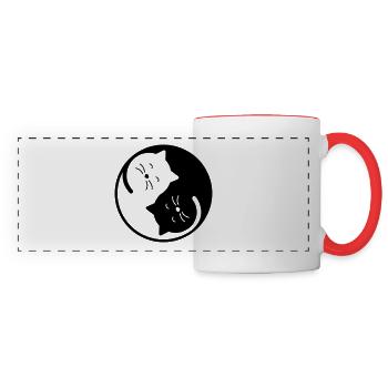 cat - Panoramic Mug - white/red - Front