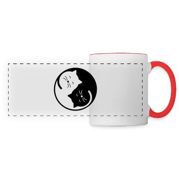 cat - Panoramic Mug - white/red - Front