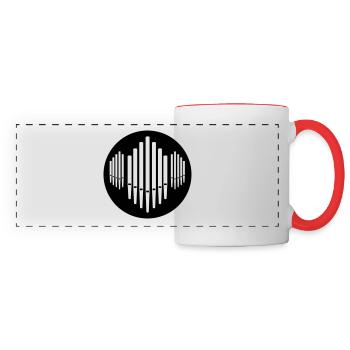 Orgue - Mug panoramique contrasté et blanc - blanc/rouge - Devant