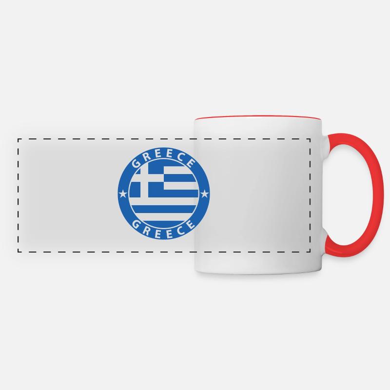 Greece - Panoramic Mug - white/red