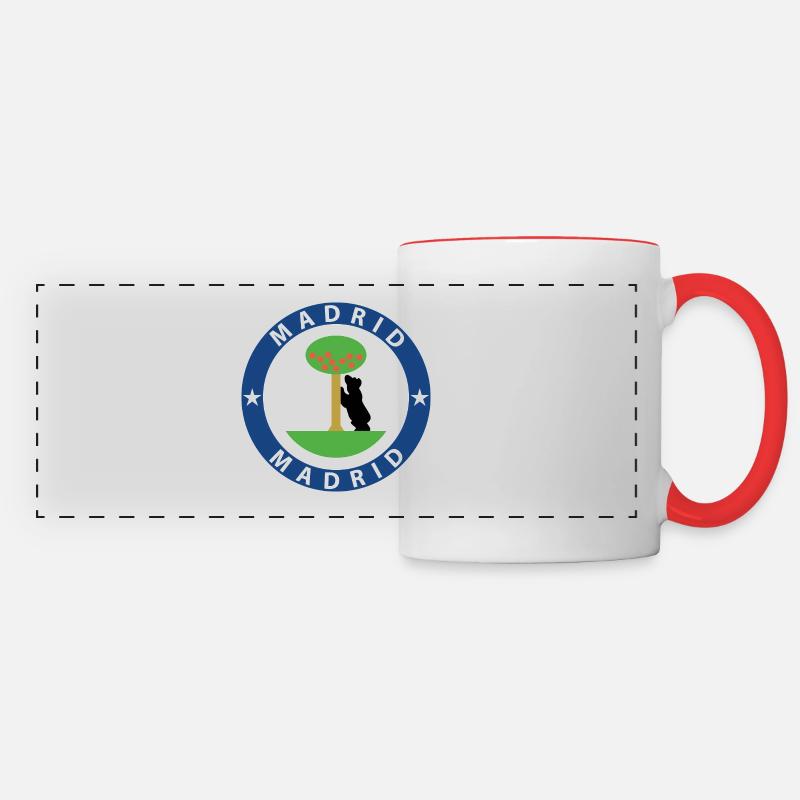 Madrid - Panoramic Mug - white/red