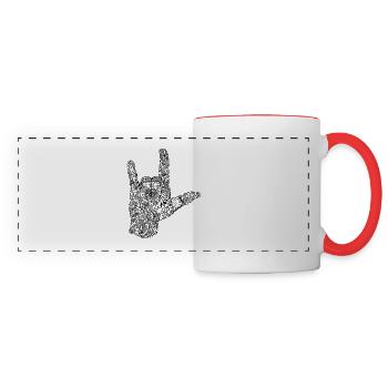 ILY - Patterns - DGS Streetwear - Panoramic Mug - white/red - Front
