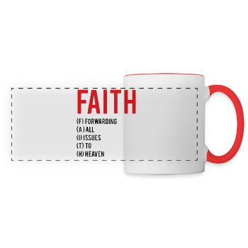 FAITH - Mug panoramique contrasté et blanc - blanc/rouge - Devant