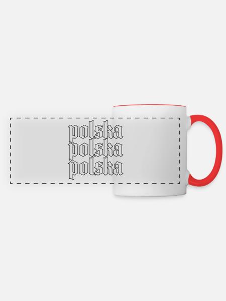 Polska - Panoramatasse - Weiß/Rot