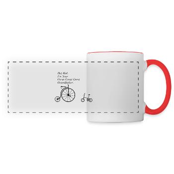 ARRIÈRE-GRAND-PÈRE DE VÉLO - Mug panoramique contrasté et blanc - blanc/rouge - Devant